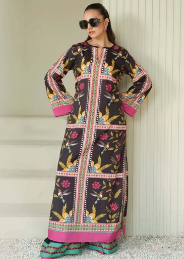 Digital Print 2PCS Stitched Dress